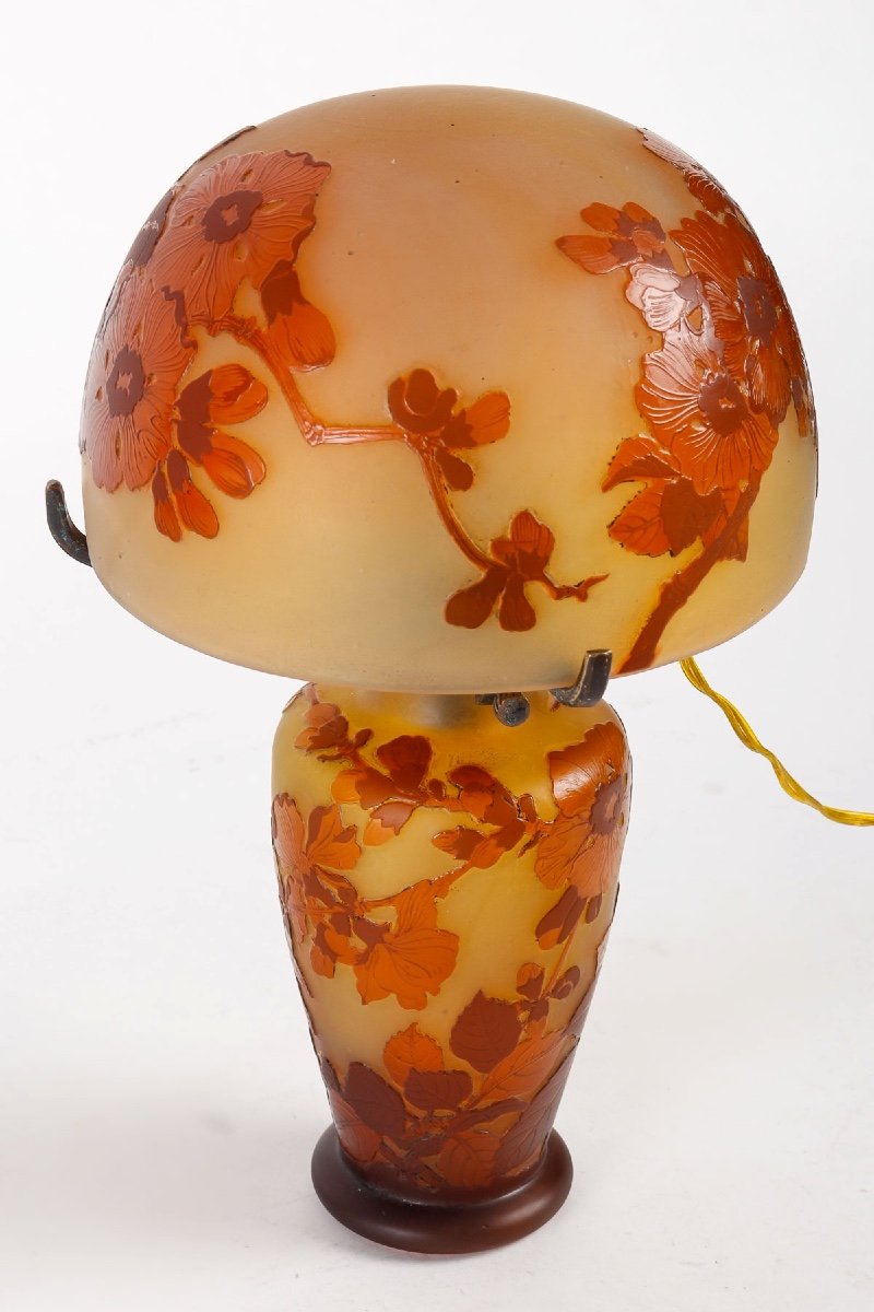 Emile Gallé Lamp Decorated With Apple Trees From Japan-photo-4