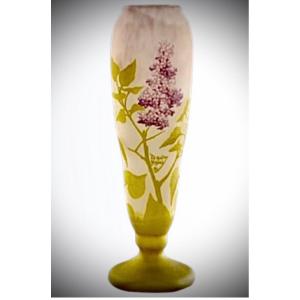 Daum Nancy Vase Au Lilas 