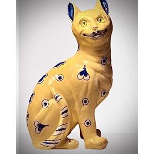 émile Gallé Art Nouveau Cat With Heart Motif