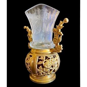 Vase De L Escalier De Cristal Et Baccarat Japonisant 