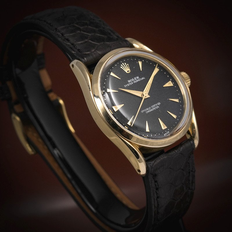 Vintage Rolex Oyster Perpetual Bombay 18kt Rose Gold Ref. 6290 -1962--photo-3