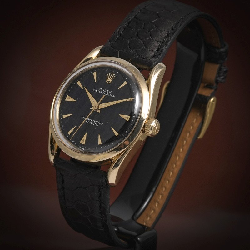 Vintage Rolex Oyster Perpetual Bombay 18kt Rose Gold Ref. 6290 -1962--photo-4