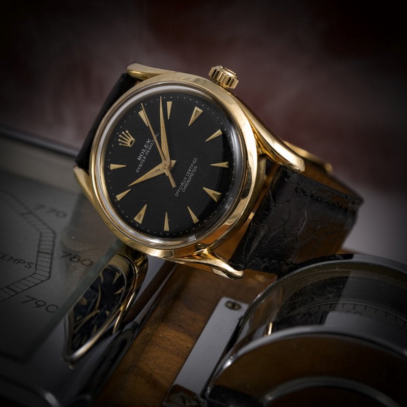 Vintage Rolex Oyster Perpetual Bombay 18kt Rose Gold Ref. 6290 -1962--photo-2