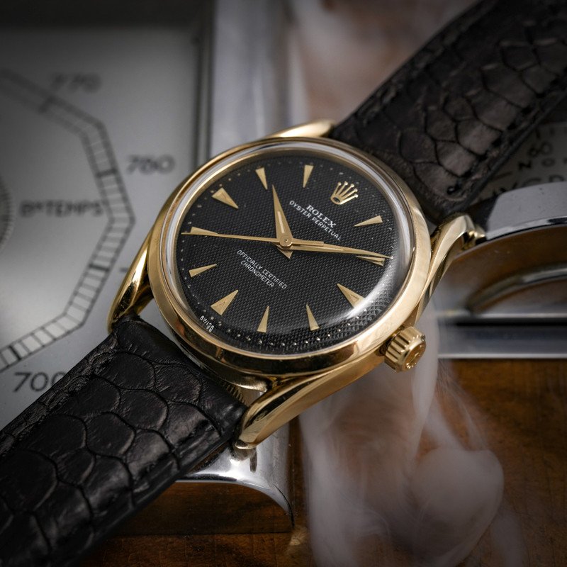 Vintage Rolex Oyster Perpetual Bombay 18kt Rose Gold Ref. 6290 -1962--photo-4