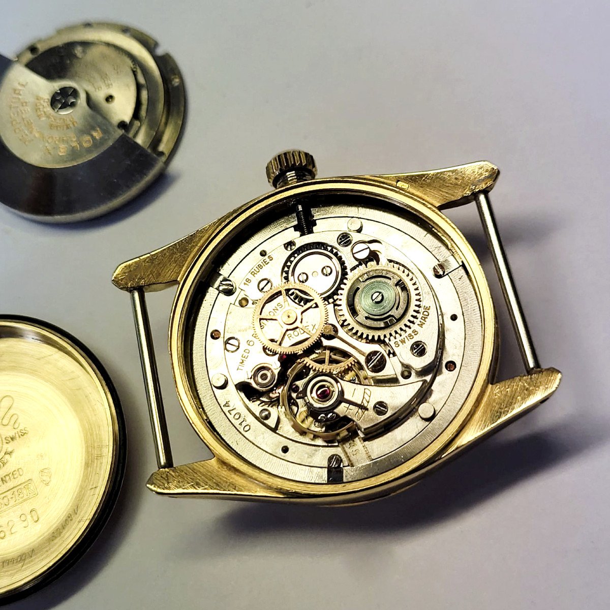 Vintage Rolex Oyster Perpetual Bombay 18kt Rose Gold Ref. 6290 -1962--photo-6