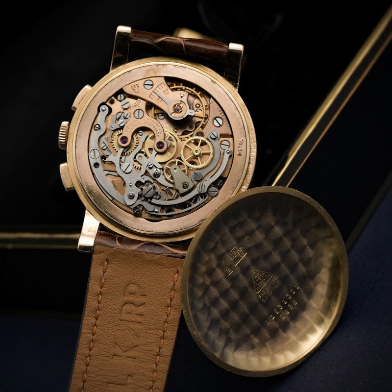 Chronographe Vintage Omega Or Rose 18kts Réf.2439 Cal.321 -1953--photo-4