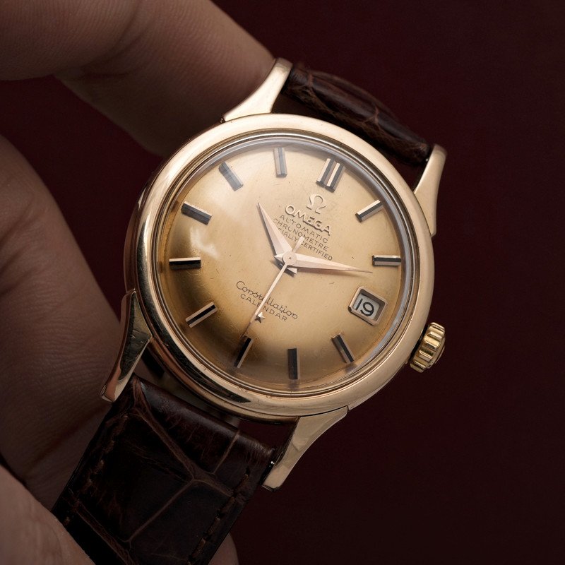 Vintage Omega Constellation Calendar 18kt Rose Gold Watch Ref. 2943 -1 Sc -1957--photo-2