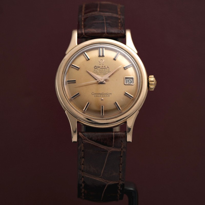 Vintage Omega Constellation Calendar 18kt Rose Gold Watch Ref. 2943 -1 Sc -1957--photo-3