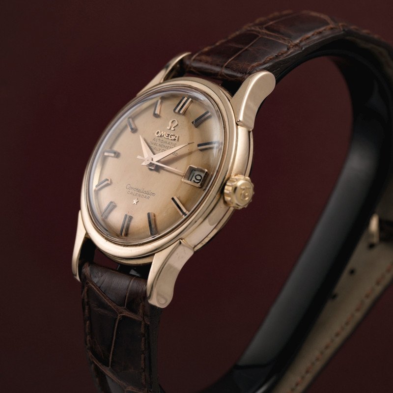 Vintage Omega Constellation Calendar 18kt Rose Gold Watch Ref. 2943 -1 Sc -1957--photo-4