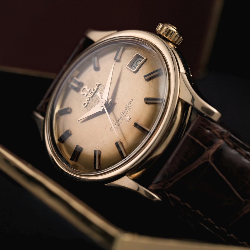 Vintage Omega Constellation Calendar 18kt Rose Gold Watch Ref. 2943 -1 Sc -1957--photo-2