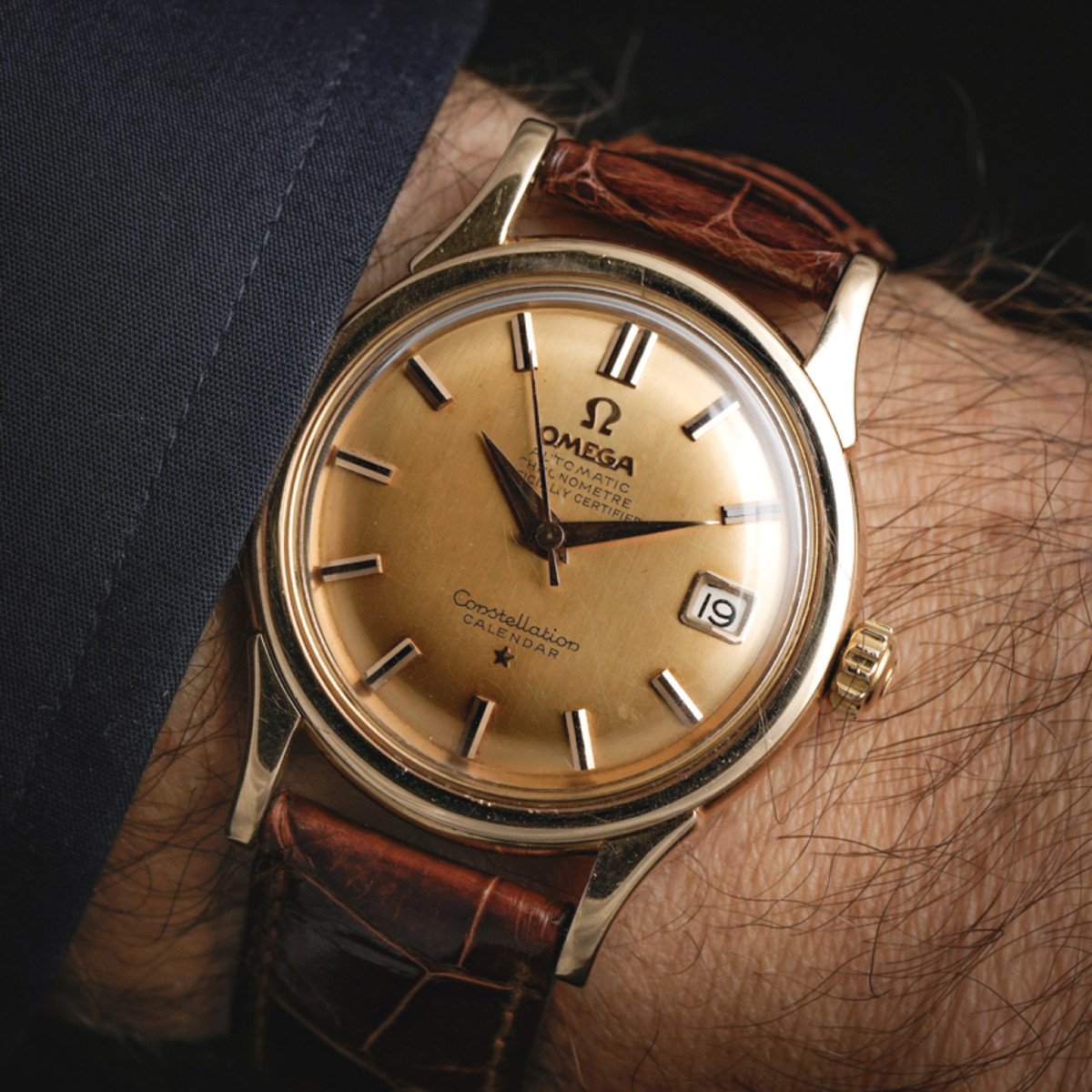 Vintage Omega Constellation Calendar 18kt Rose Gold Watch Ref. 2943 -1 Sc -1957-