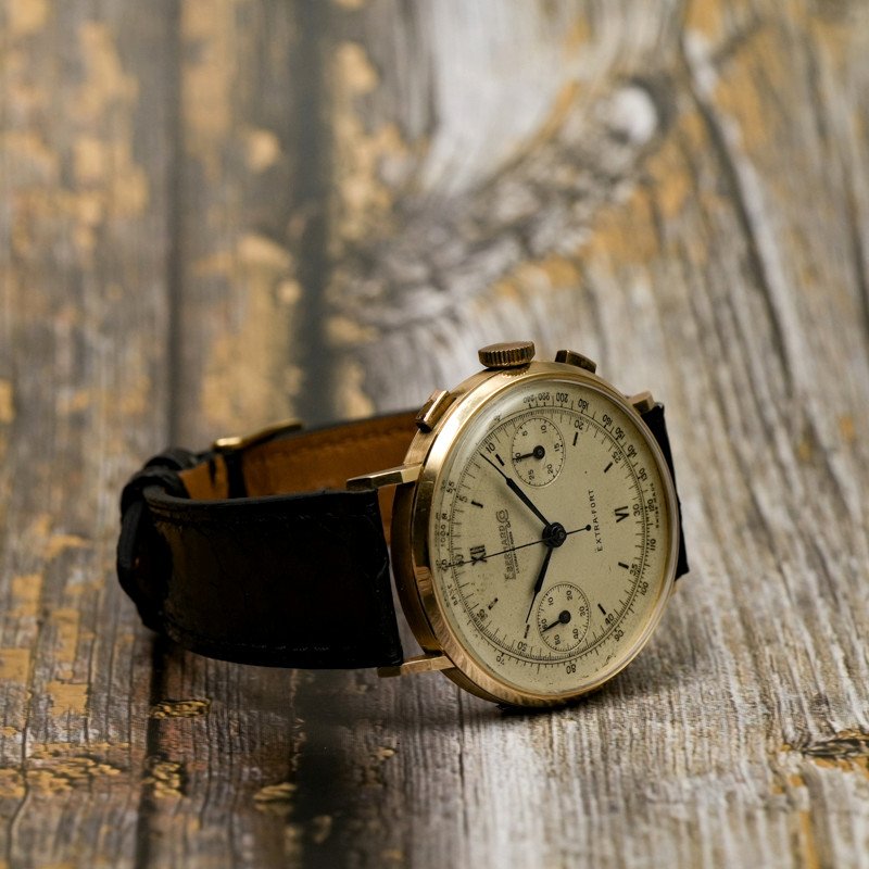 Chronographe Vintage Eberhard & Co. Extra-fort Or Jaune 18k -1945--photo-3