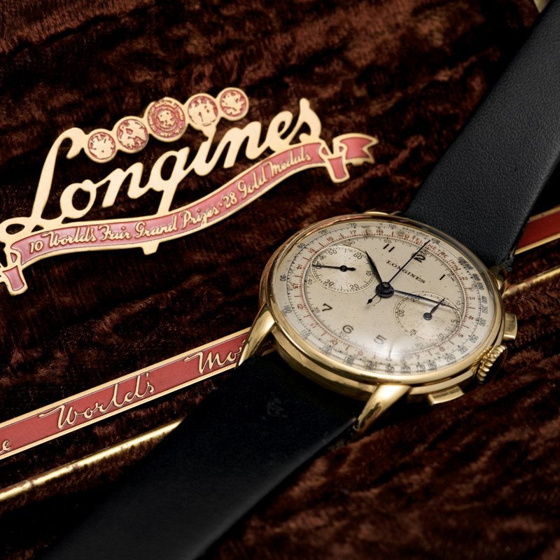 Longines Flyback Chronograph 13zn 18kt Yellow Gold -1948--photo-4