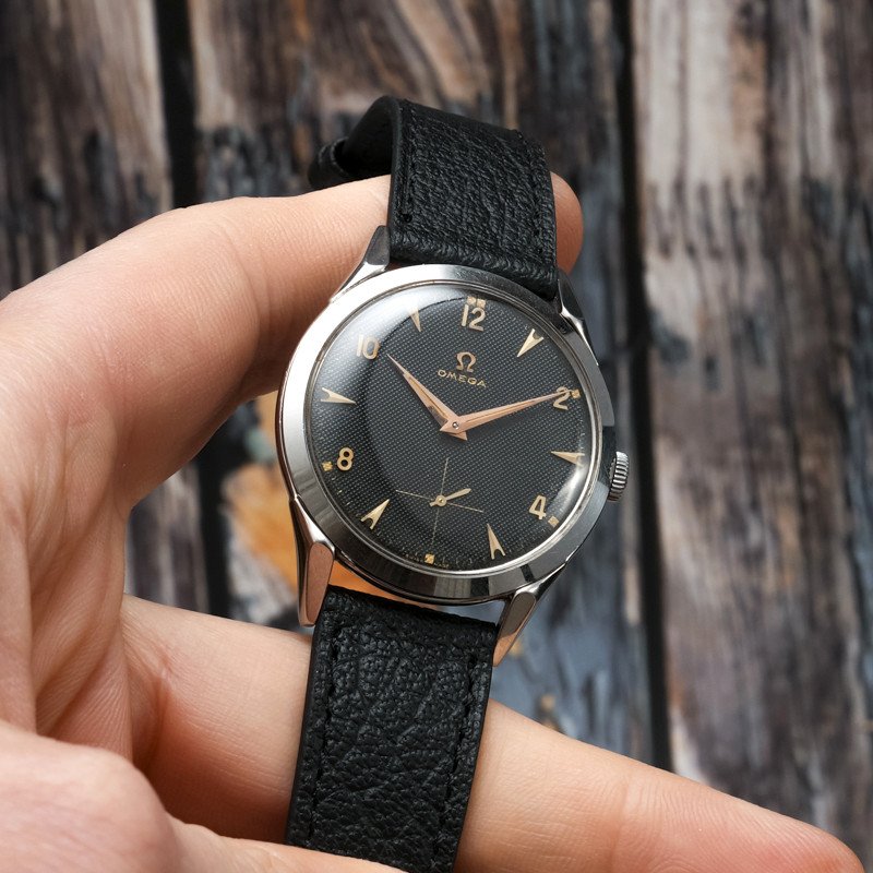 Omega Calatrava Vintage Cadran Nid d'Abeille Acier Inoxydable -1952- -photo-4