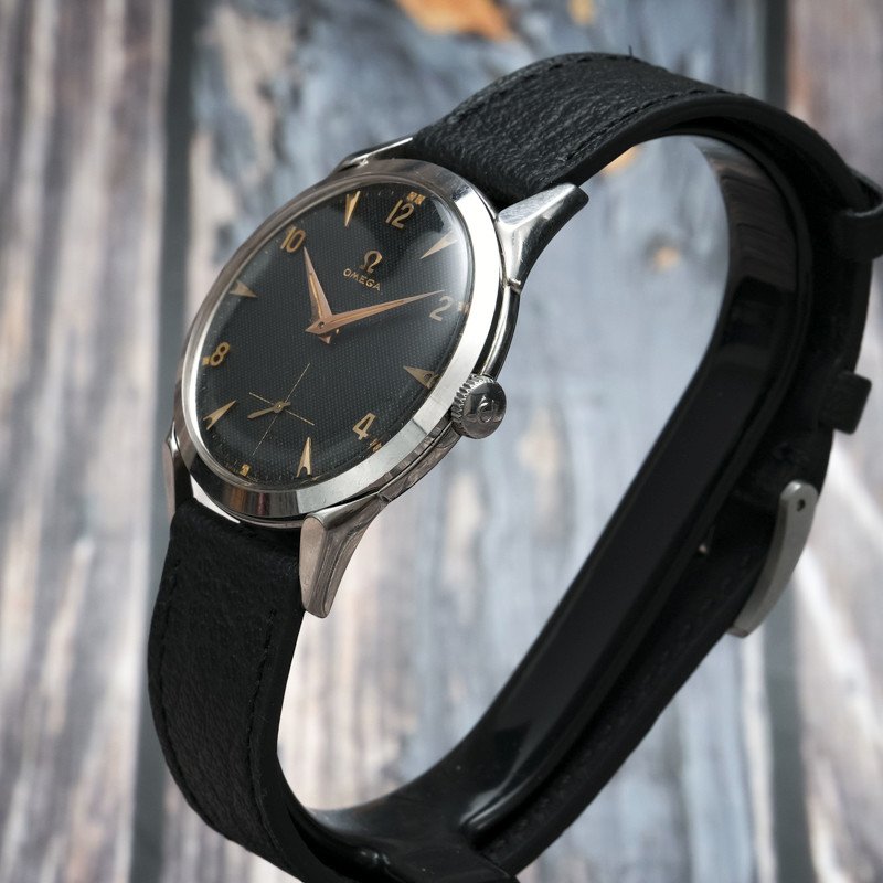 Omega Calatrava Vintage Cadran Nid d'Abeille Acier Inoxydable -1952- -photo-1