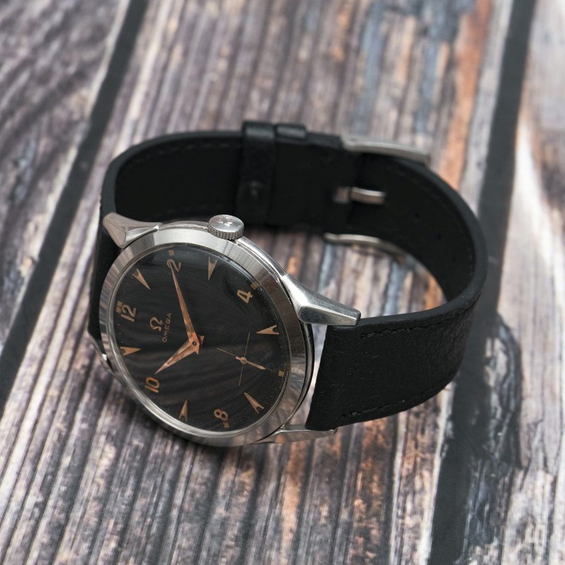 Omega Calatrava Vintage Cadran Nid d'Abeille Acier Inoxydable -1952- -photo-3