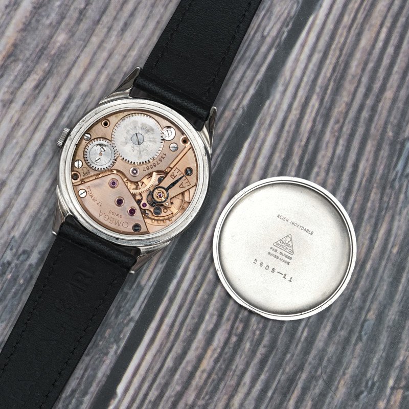 Omega Calatrava Vintage Cadran Nid d'Abeille Acier Inoxydable -1952- -photo-7
