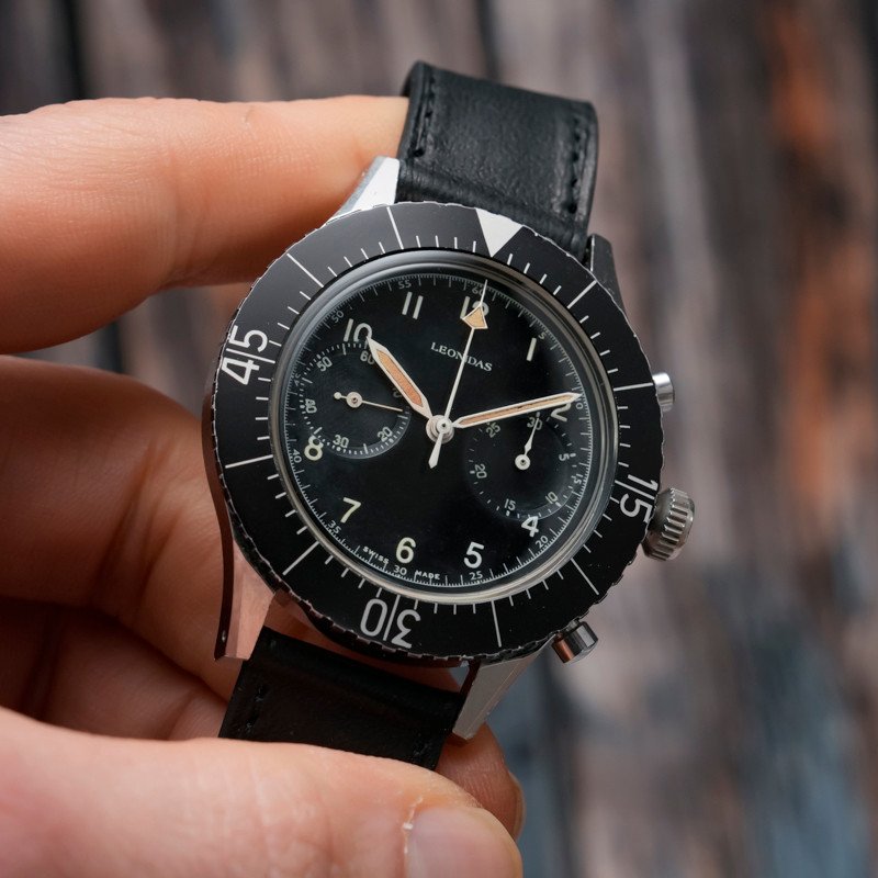Chronographe Leonidas Militaire Cp-2  Flyback -1965--photo-3