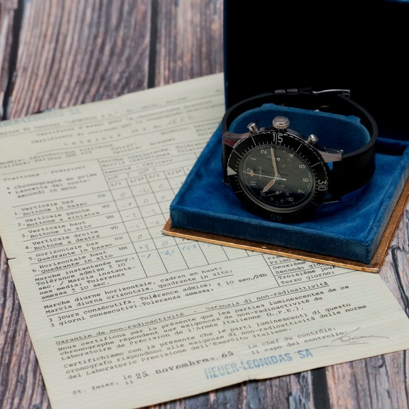 Chronographe Leonidas Militaire Cp-2  Flyback -1965--photo-3