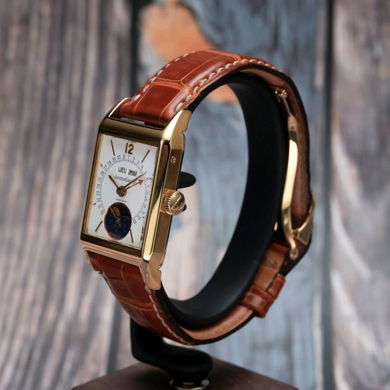 Jaeger Lecoultre Triple Date Phase De Lune Série Unique 344/600 Or Jaune 18 Kts -1983---photo-4