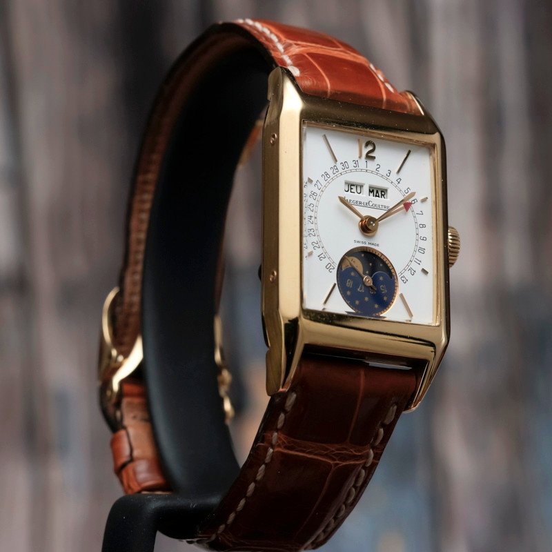 Jaeger Lecoultre Triple Date Phase De Lune Série Unique 344/600 Or Jaune 18 Kts -1983---photo-2