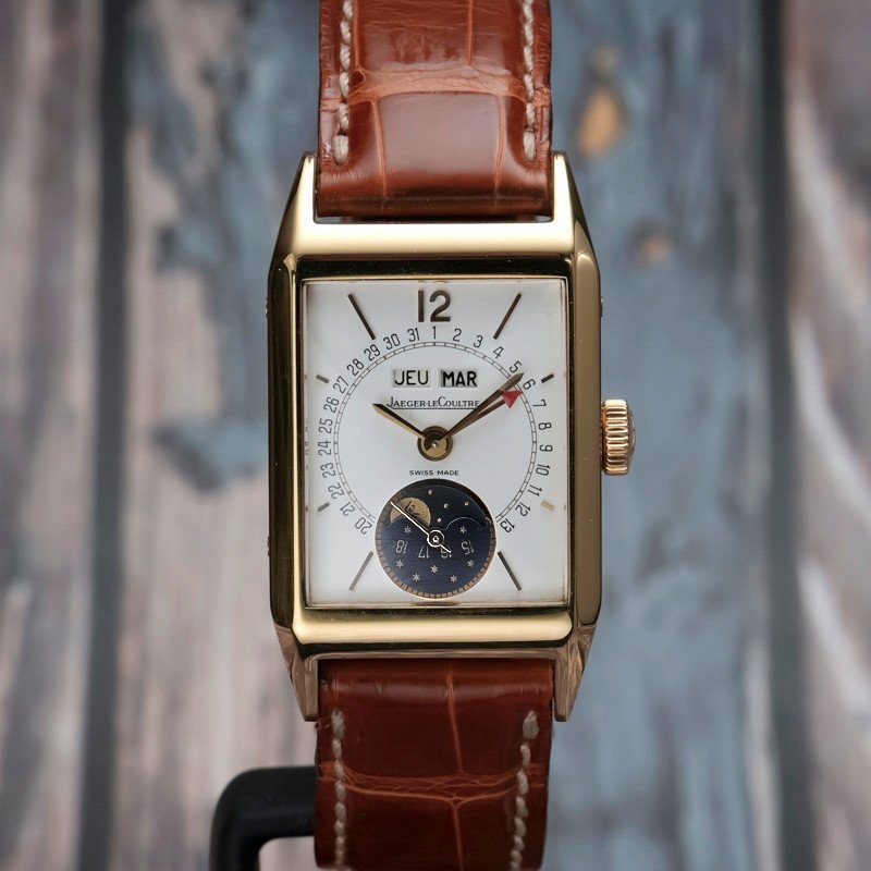 Jaeger Lecoultre Triple Date Phase De Lune Série Unique 344/600 Or Jaune 18 Kts -1983--