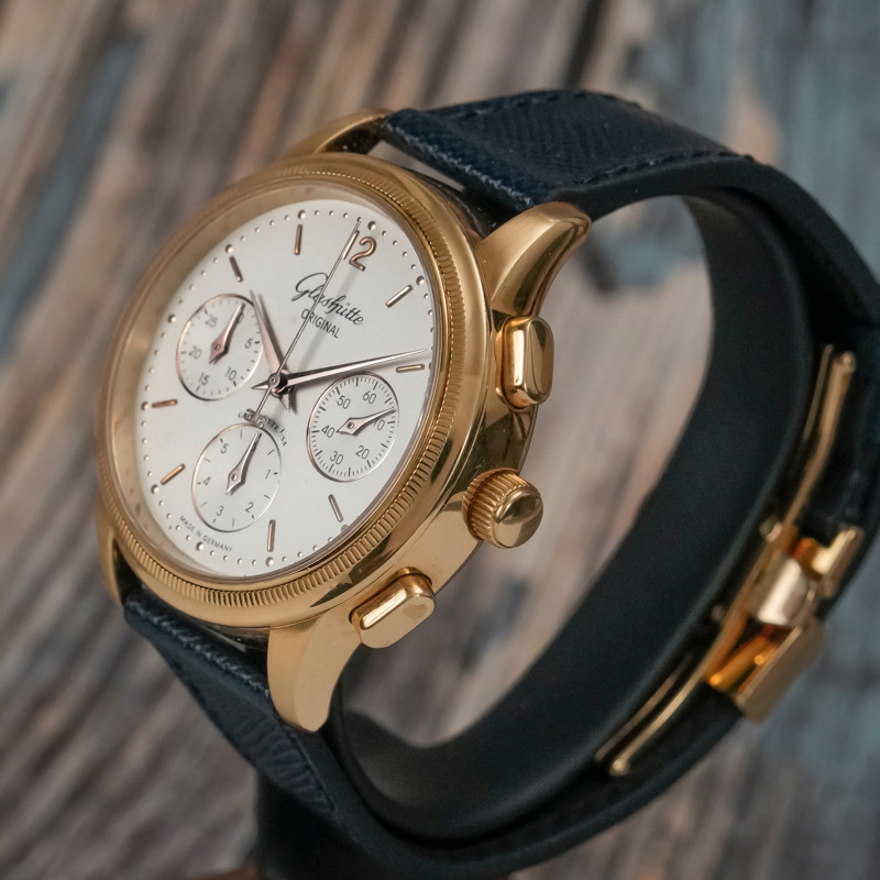 Glashütte Origina Senator Chronographe Automatique Or Rose 18kts -2002- -photo-3