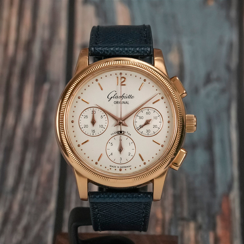 Glashütte Origina Senator Chronographe Automatique Or Rose 18kts -2002- 