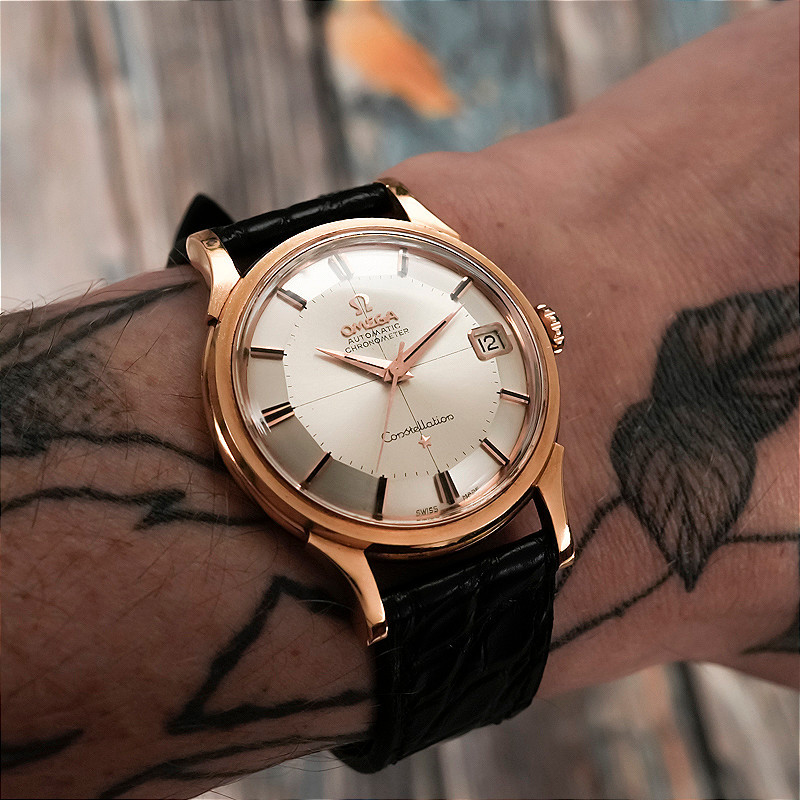 Omega Constellation Pie Pan 18kt Rose Gold -1962--photo-2