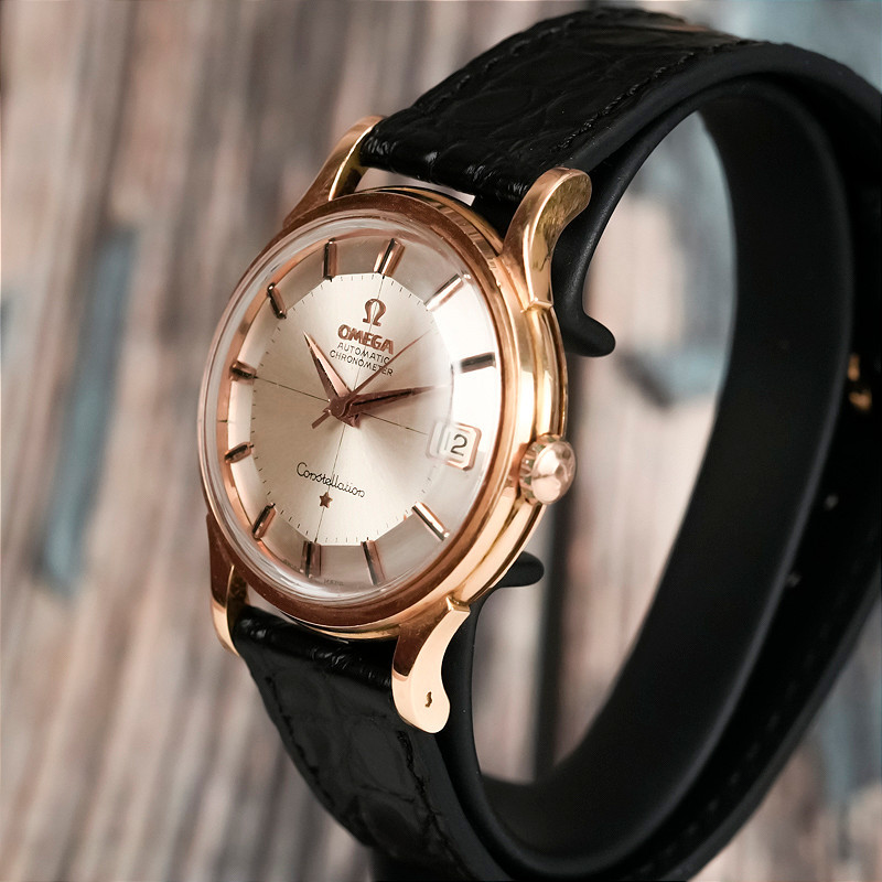 Omega Constellation Pie Pan 18kt Rose Gold -1962--photo-4