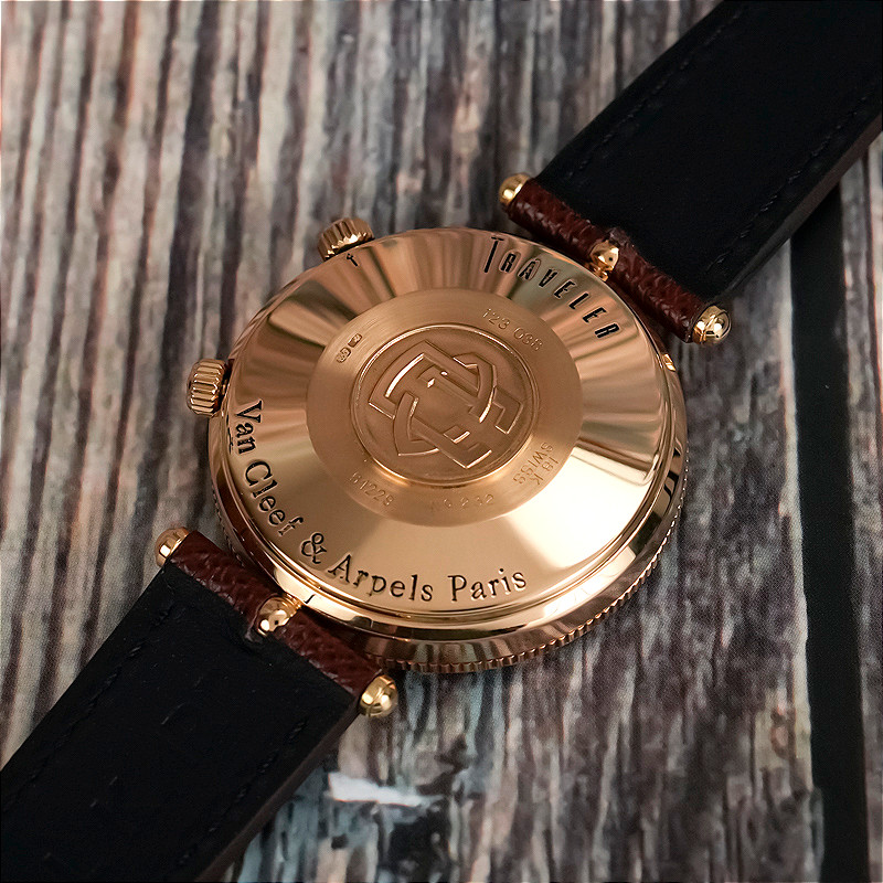 Van Cleef & Arpels  Traveler World Time Alarm Or Jaune 18kts -1990--photo-4