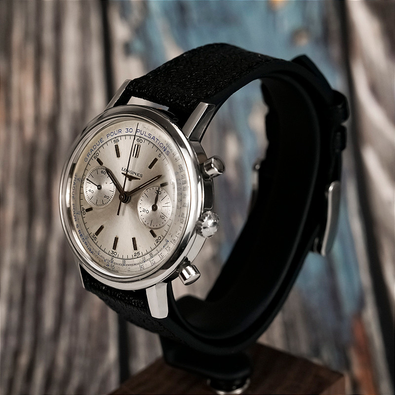 Longines Chronographe Flyback Pulsomètre Acier Inoxydale -1965--photo-2