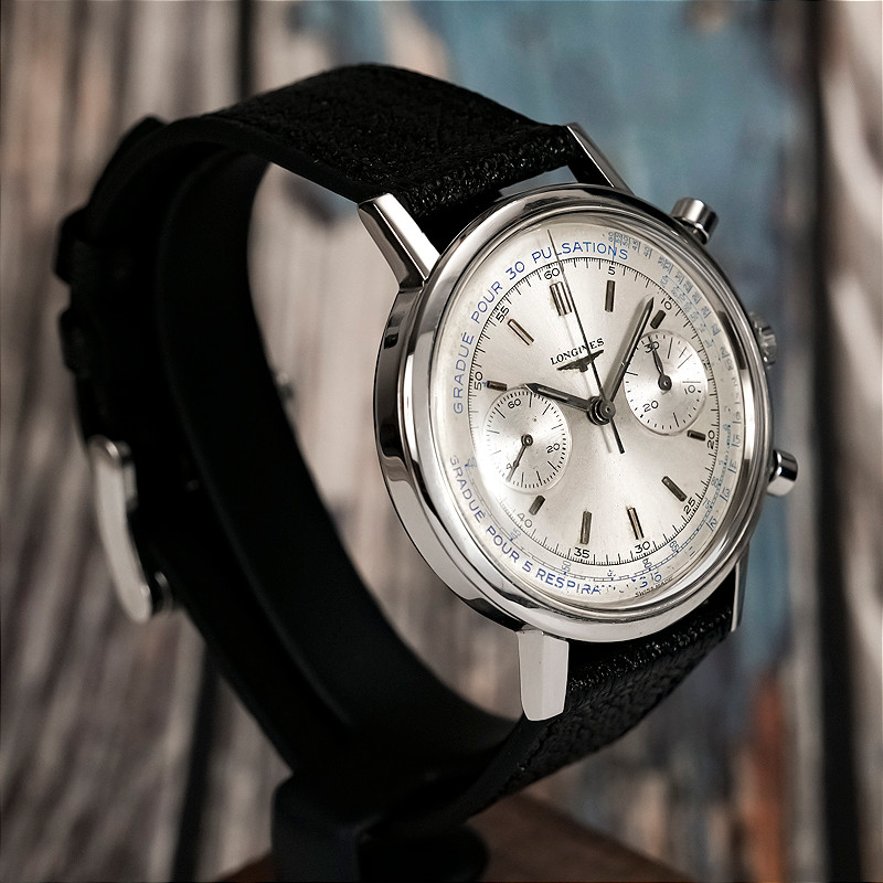 Longines Chronographe Flyback Pulsomètre Acier Inoxydale -1965--photo-3