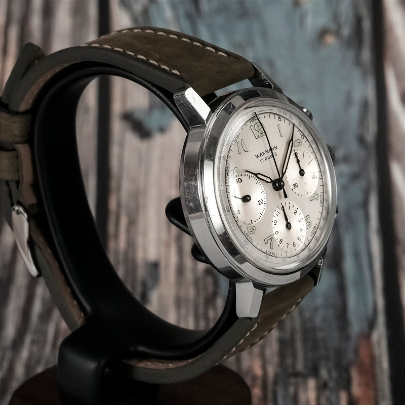 Wakmann Chronographe 37 mm Acier Inoxydable -1955--photo-4
