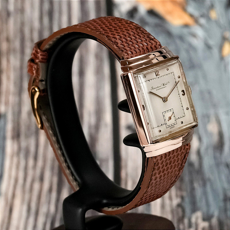 IWC Art Déco "Top Hat" Or Rose 18kts -1945- -photo-3