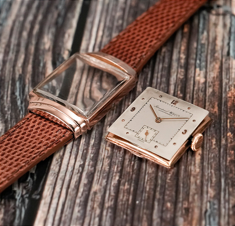 IWC Art Déco "Top Hat" Or Rose 18kts -1945- -photo-2