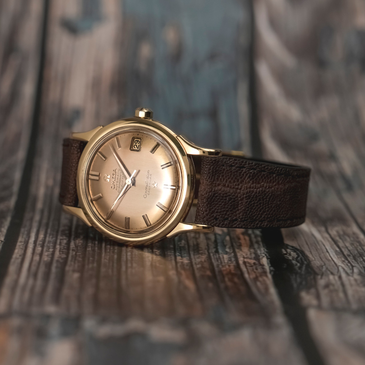 Omega Constellation Calendar Or Jaune 18kts -1960- -photo-4