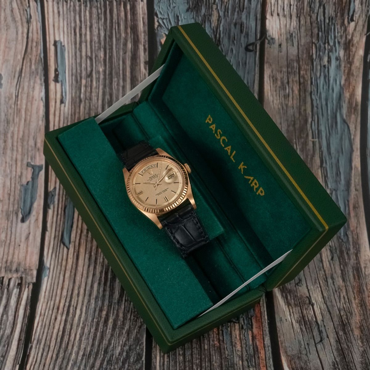 Rolex Day-date 18kt Yellow Gold Dial Ot Pie Pan Lin -1975--photo-2
