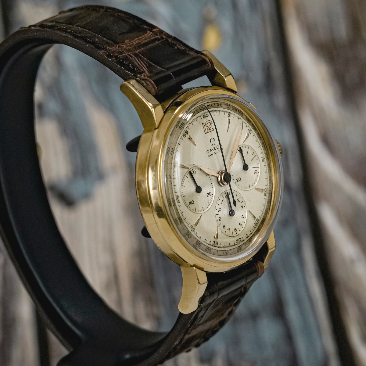 Omega Chronographe Or Jaune 18kts -1947- -photo-3