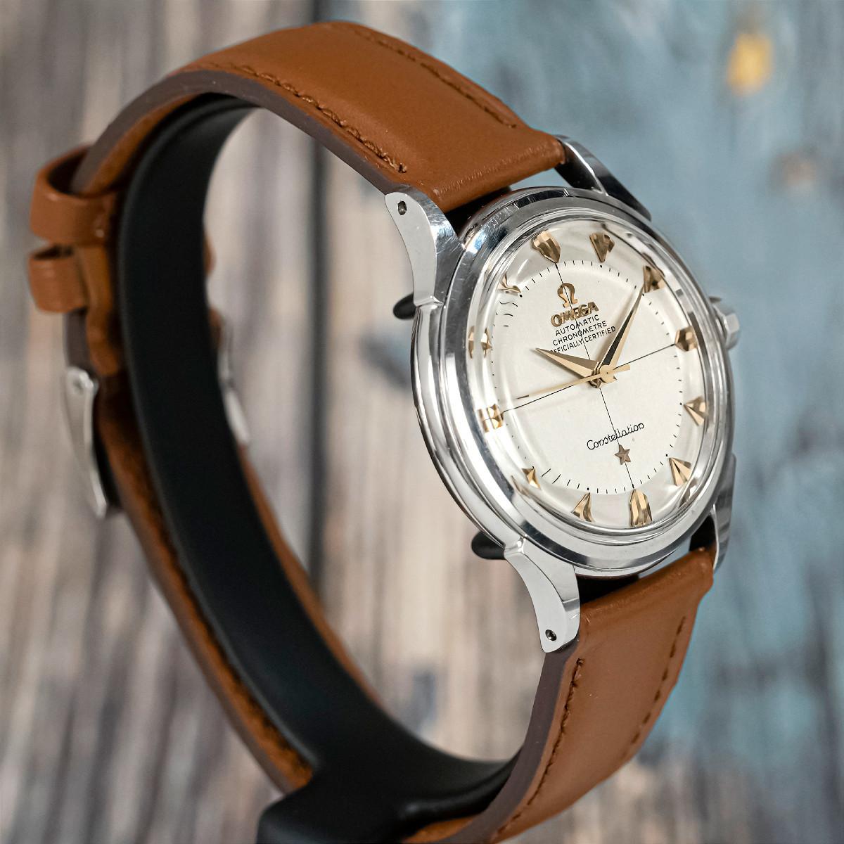 Omega Constellation Pie Pan Acier Inoxydable -1955- -photo-3