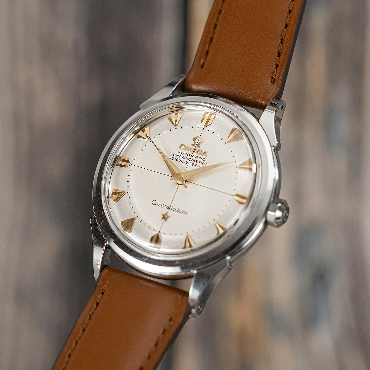 Omega Constellation Pie Pan Acier Inoxydable -1955- -photo-4