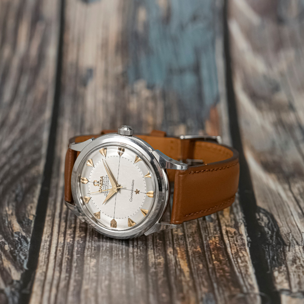 Omega Constellation Pie Pan Acier Inoxydable -1955- -photo-1
