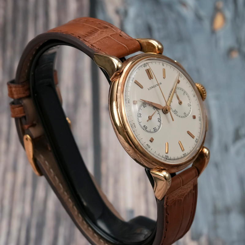 Longines Chronograph Flyback 13zn 38 Mm 18kt Rose Gold -10945--photo-3