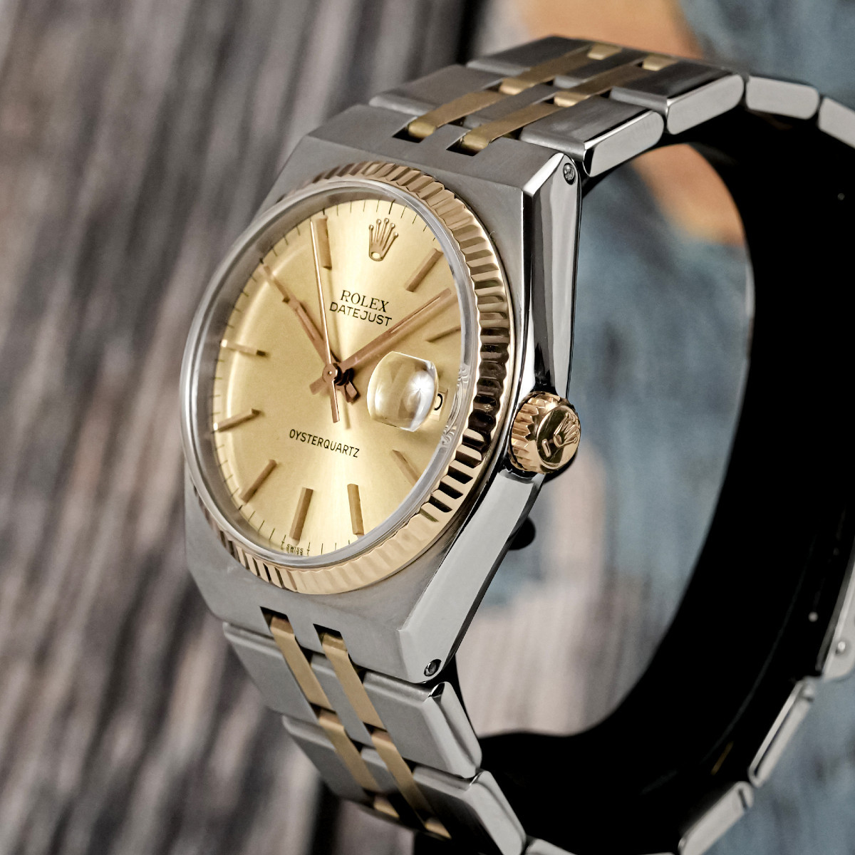 Rolex Datejust Oysterquartz or/acier Réf.17013 Cal.5035  -1979--photo-2