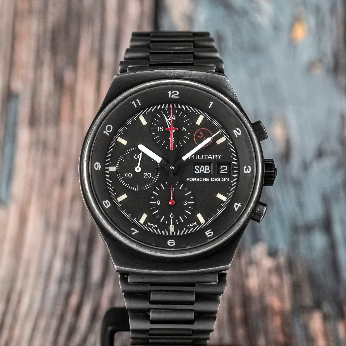 Porsche Design Gmt Military Pvd 3h Chronograph -1980-
