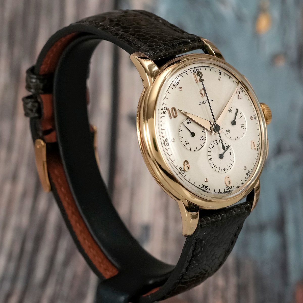 Omega Chronographe Jumbo Or Jaune 18K -1951- -photo-3