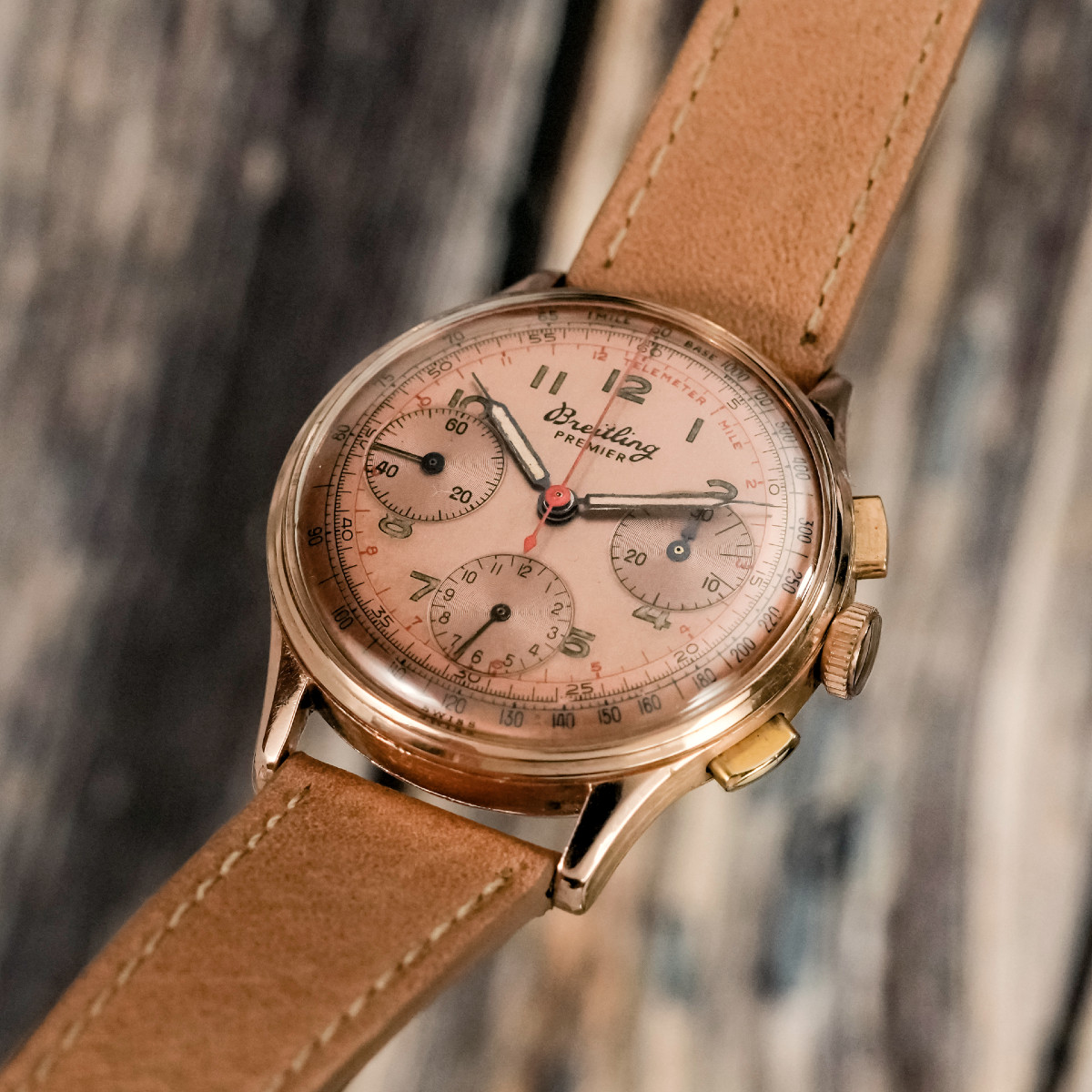 Chronographe Breitling Premier or rose 18K -1946--photo-3