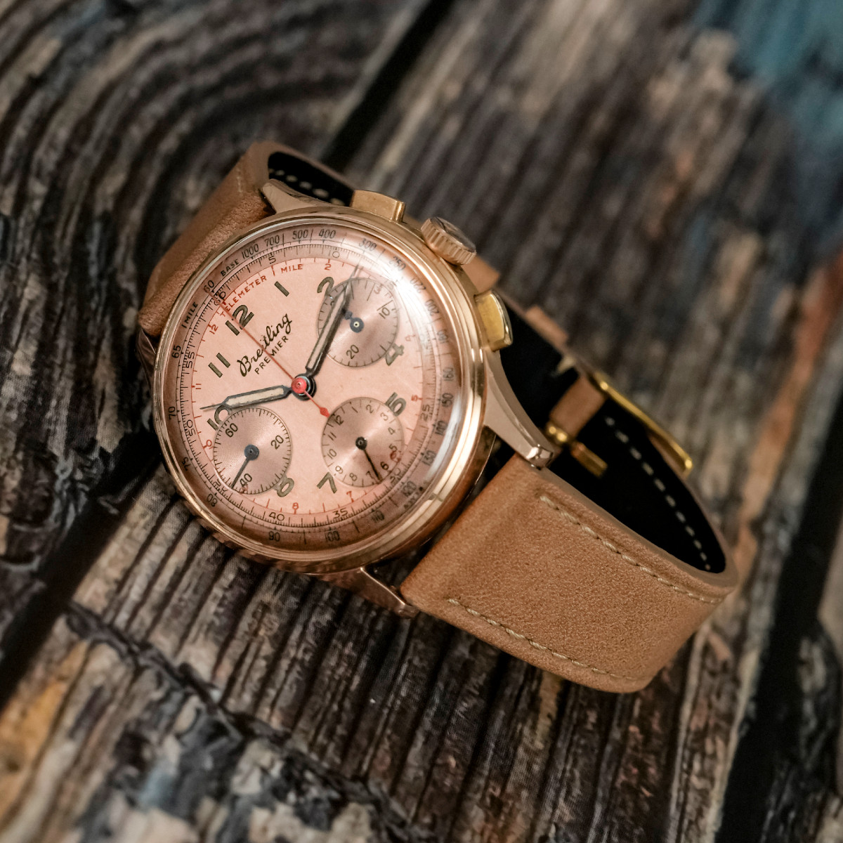 Chronographe Breitling Premier or rose 18K -1946--photo-4
