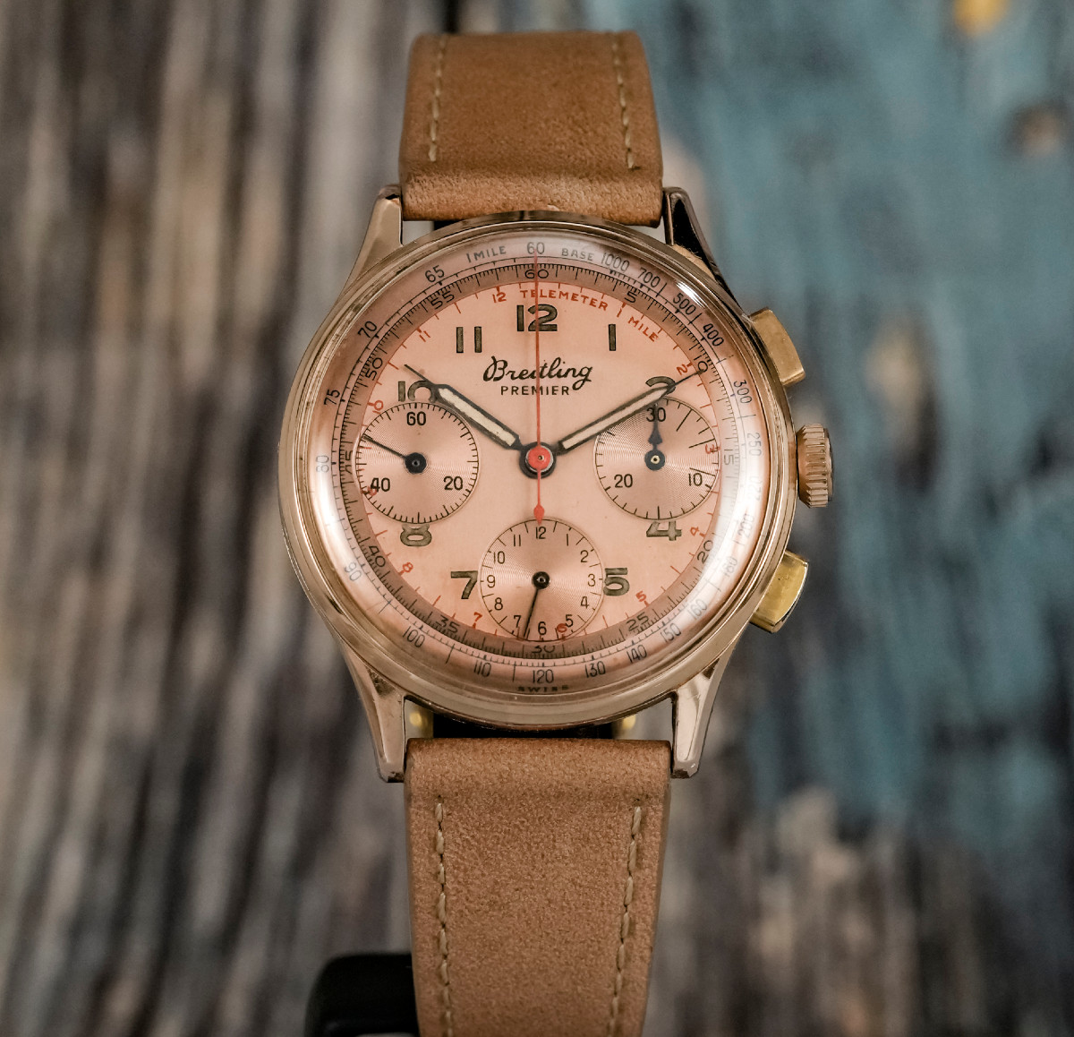 Chronographe Breitling Premier or rose 18K -1946-