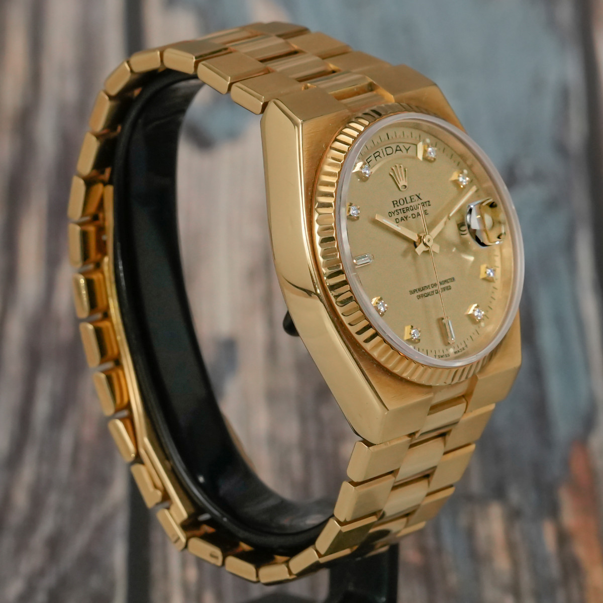 Rolex Oysterquartz Day-Date President or jaune 18K -1984--photo-3